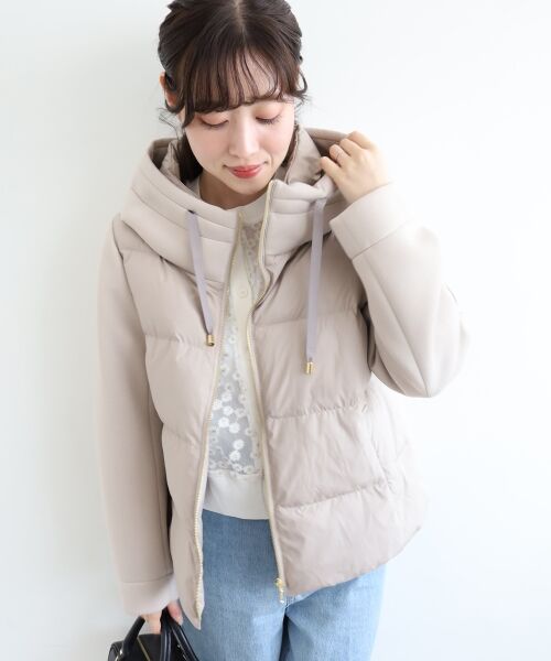 le.coeur blanc / ルクールブラン ブルゾン | カットボンディング×スムースタフタショートブルゾン | 詳細2