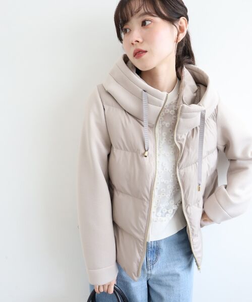 le.coeur blanc / ルクールブラン ブルゾン | カットボンディング×スムースタフタショートブルゾン | 詳細5