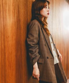 le.coeur blanc / ルクールブラン テーラードジャケット | グレンチェックダブルブレストジャケット