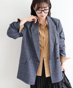 le.coeur blanc / ルクールブラン テーラードジャケット | グレンチェックダブルブレストジャケット