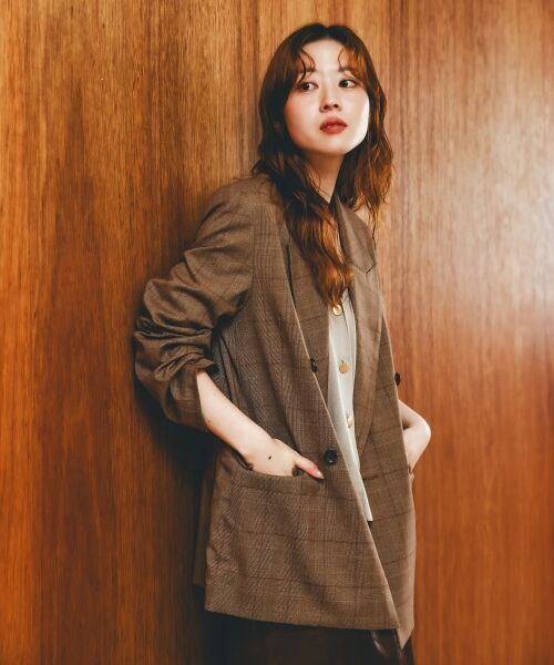 le.coeur blanc / ルクールブラン テーラードジャケット | グレンチェックダブルブレストジャケット | 詳細2