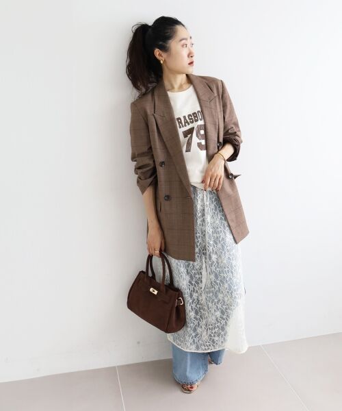 le.coeur blanc / ルクールブラン テーラードジャケット | グレンチェックダブルブレストジャケット | 詳細21