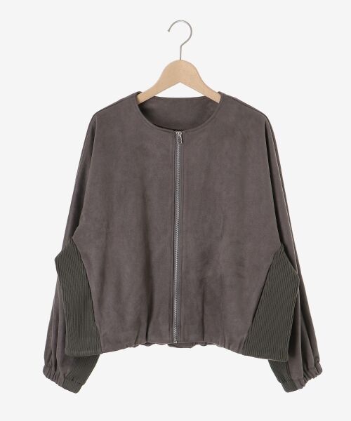 le.coeur blanc / ルクールブラン ブルゾン | 異素材ボリュームスリーブブルゾン | 詳細1