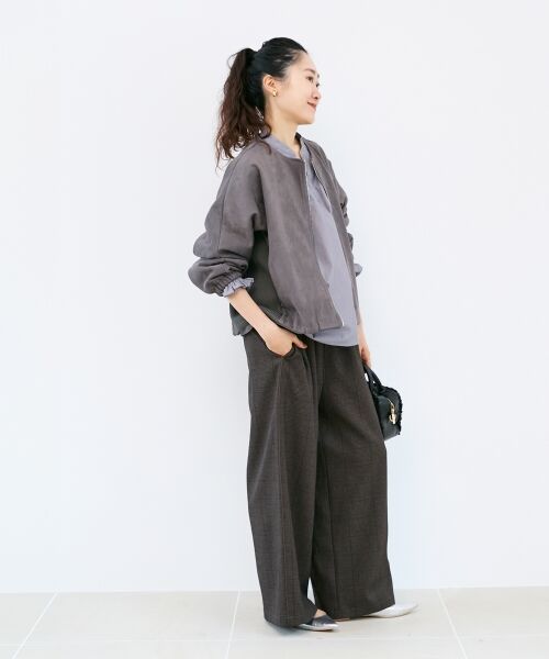 le.coeur blanc / ルクールブラン ブルゾン | 異素材ボリュームスリーブブルゾン | 詳細12