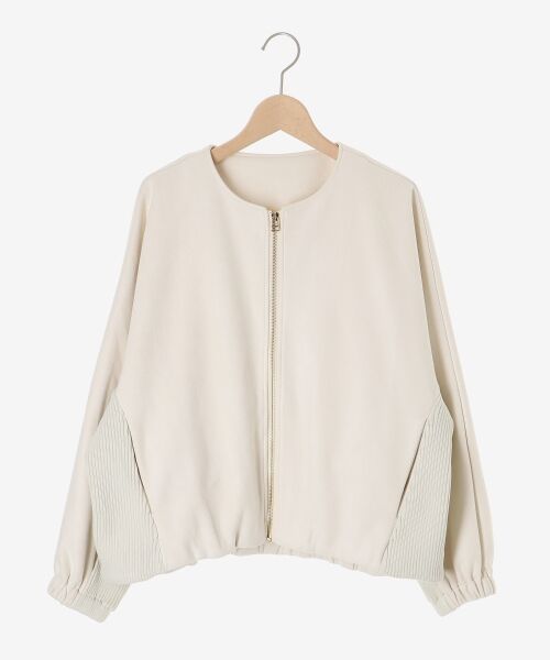 le.coeur blanc / ルクールブラン ブルゾン | 異素材ボリュームスリーブブルゾン | 詳細13