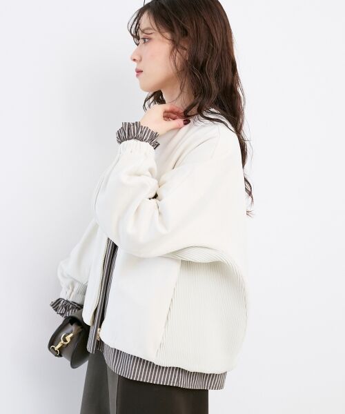 le.coeur blanc / ルクールブラン ブルゾン | 異素材ボリュームスリーブブルゾン | 詳細16