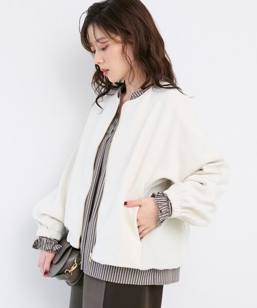 le.coeur blanc / ルクールブラン ブルゾン | 異素材ボリュームスリーブブルゾン | 詳細17