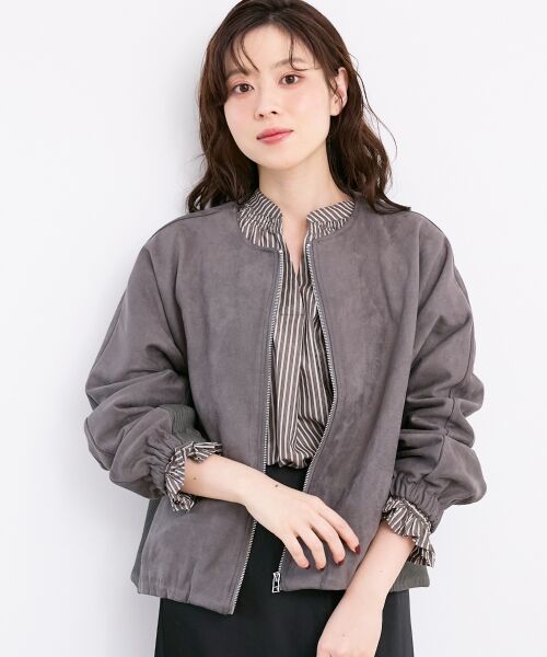 le.coeur blanc / ルクールブラン ブルゾン | 異素材ボリュームスリーブブルゾン | 詳細2