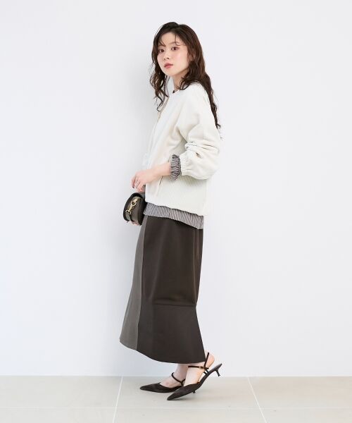 le.coeur blanc / ルクールブラン ブルゾン | 異素材ボリュームスリーブブルゾン | 詳細20