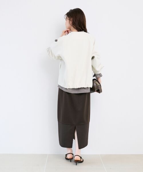 le.coeur blanc / ルクールブラン ブルゾン | 異素材ボリュームスリーブブルゾン | 詳細21