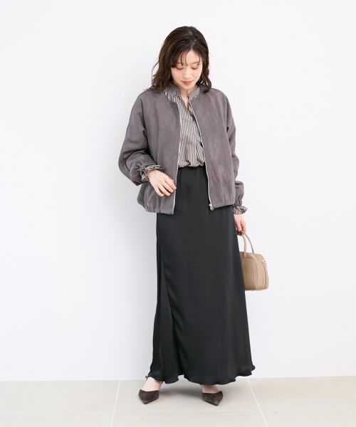 le.coeur blanc / ルクールブラン ブルゾン | 異素材ボリュームスリーブブルゾン | 詳細6