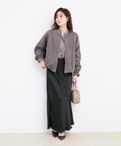 le.coeur blanc / ルクールブラン ブルゾン | 異素材ボリュームスリーブブルゾン | 詳細9