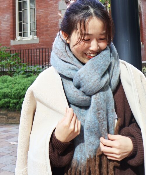 le.coeur blanc / ルクールブラン マフラー・ショール・スヌード・ストール | 《手洗い可能》ヘアリーカラーマフラー | 詳細5