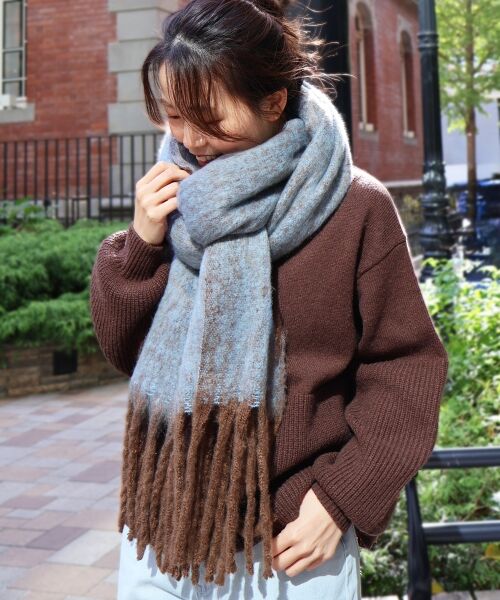 le.coeur blanc / ルクールブラン マフラー・ショール・スヌード・ストール | 《手洗い可能》ヘアリーカラーマフラー | 詳細6