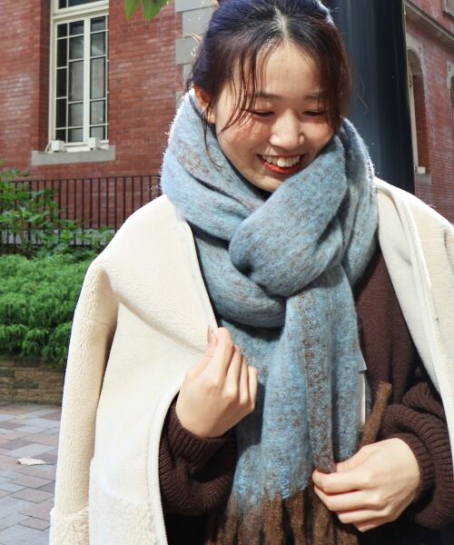 le.coeur blanc / ルクールブラン マフラー・ショール・スヌード・ストール | 《手洗い可能》ヘアリーカラーマフラー | 詳細7