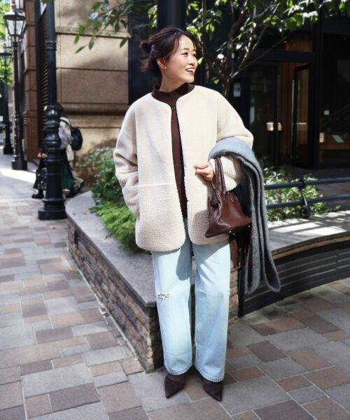 le.coeur blanc / ルクールブラン マフラー・ショール・スヌード・ストール | 《手洗い可能》ヘアリーカラーマフラー | 詳細8