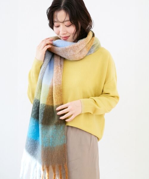 le.coeur blanc / ルクールブラン マフラー・ショール・スヌード・ストール | マルチチェックストール | 詳細10