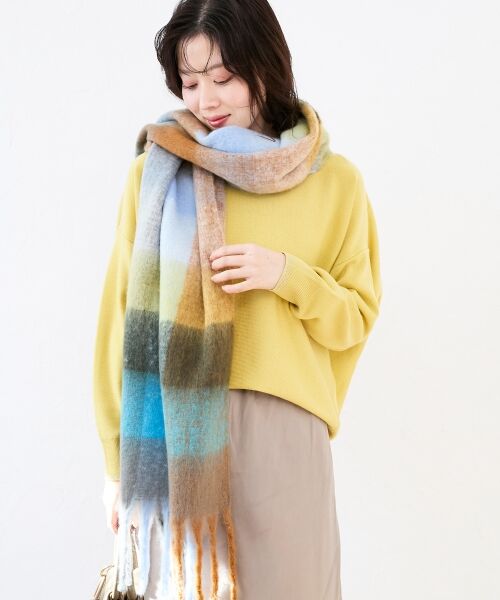 le.coeur blanc / ルクールブラン マフラー・ショール・スヌード・ストール | マルチチェックストール | 詳細11