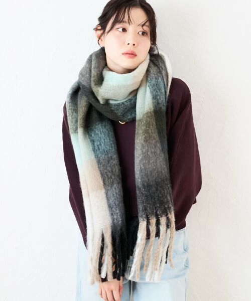 le.coeur blanc / ルクールブラン マフラー・ショール・スヌード・ストール | マルチチェックストール | 詳細2