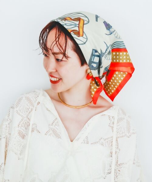 le.coeur blanc / ルクールブラン バンダナ・スカーフ | AULENTTIヴィンテージスカーフ | 詳細10