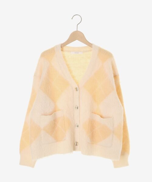 le.coeur blanc / ルクールブラン カーディガン・ボレロ | TORRAZZO DONNA別注アーガイルニットカーデ | 詳細1