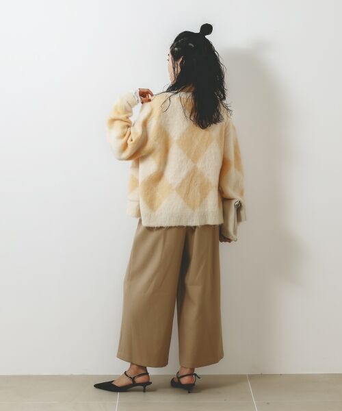 le.coeur blanc / ルクールブラン カーディガン・ボレロ | TORRAZZO DONNA別注アーガイルニットカーデ | 詳細14