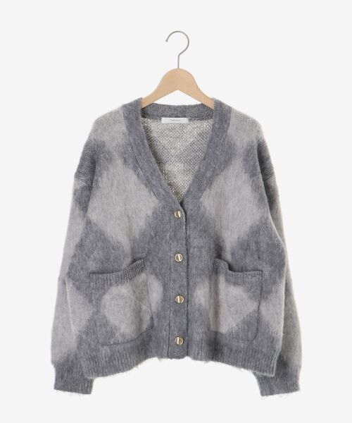 le.coeur blanc / ルクールブラン カーディガン・ボレロ | TORRAZZO DONNA別注アーガイルニットカーデ | 詳細15