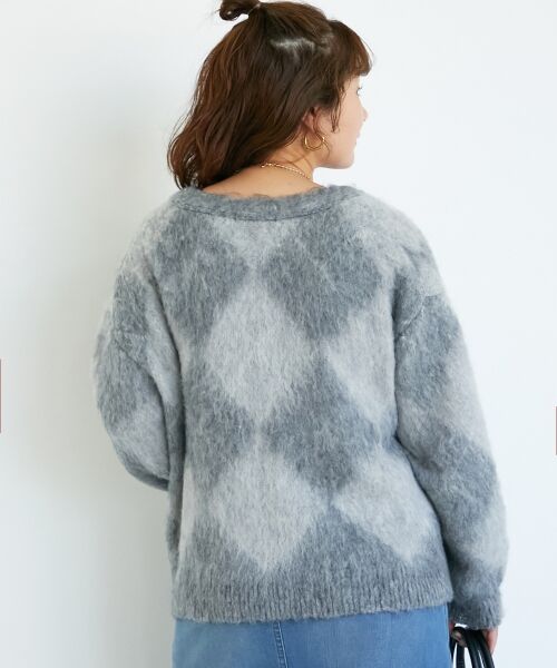 le.coeur blanc / ルクールブラン カーディガン・ボレロ | TORRAZZO DONNA別注アーガイルニットカーデ | 詳細19