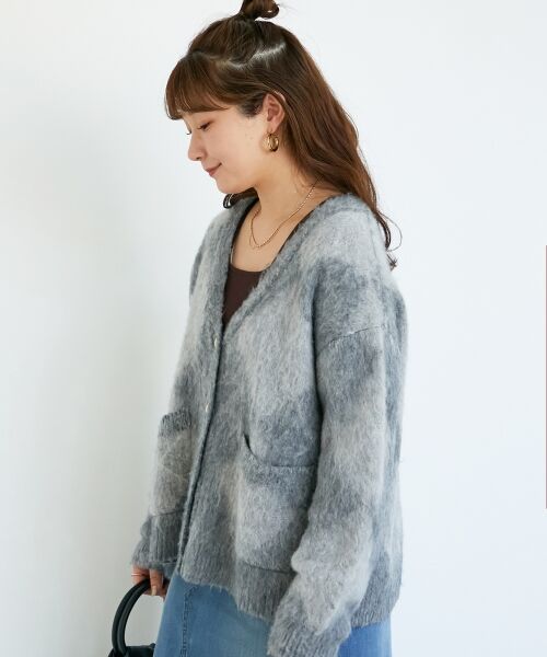 le.coeur blanc / ルクールブラン カーディガン・ボレロ | TORRAZZO DONNA別注アーガイルニットカーデ | 詳細20