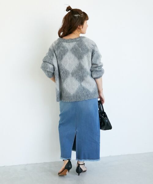 le.coeur blanc / ルクールブラン カーディガン・ボレロ | TORRAZZO DONNA別注アーガイルニットカーデ | 詳細23