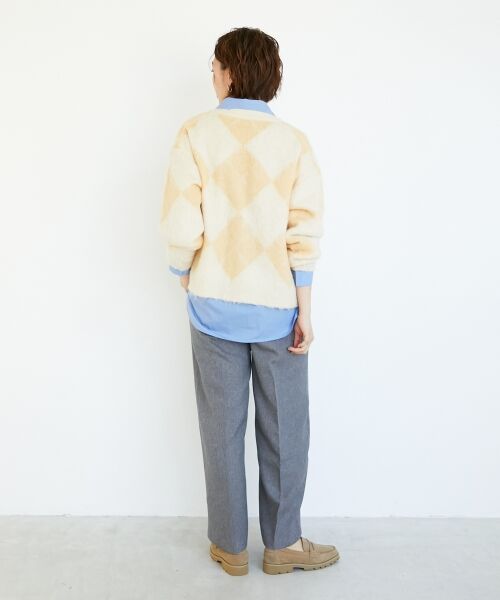 le.coeur blanc / ルクールブラン カーディガン・ボレロ | TORRAZZO DONNA別注アーガイルニットカーデ | 詳細9