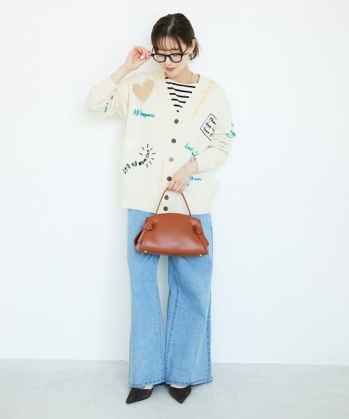 le.coeur blanc / ルクールブラン カーディガン・ボレロ | 《手洗い可能》TORRAZZO DONNA エンブロイダリーニットカーデ | 詳細11