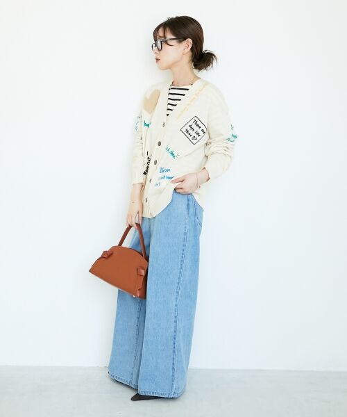 le.coeur blanc / ルクールブラン カーディガン・ボレロ | 《手洗い可能》TORRAZZO DONNA エンブロイダリーニットカーデ | 詳細12