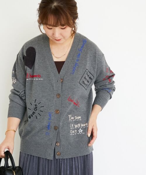 le.coeur blanc / ルクールブラン カーディガン・ボレロ | 《手洗い可能》TORRAZZO DONNA エンブロイダリーニットカーデ | 詳細16