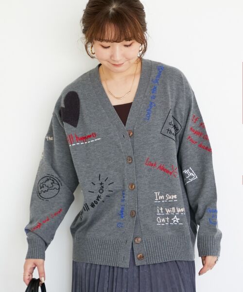 le.coeur blanc / ルクールブラン カーディガン・ボレロ | 《手洗い可能》TORRAZZO DONNA エンブロイダリーニットカーデ | 詳細17