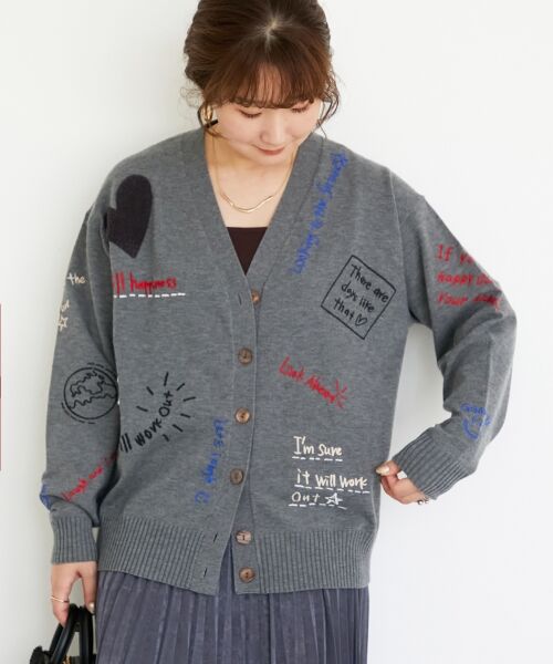 le.coeur blanc / ルクールブラン カーディガン・ボレロ | 《手洗い可能》TORRAZZO DONNA エンブロイダリーニットカーデ | 詳細18