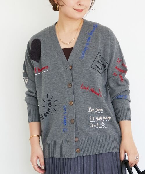 le.coeur blanc / ルクールブラン カーディガン・ボレロ | 《手洗い可能》TORRAZZO DONNA エンブロイダリーニットカーデ | 詳細19