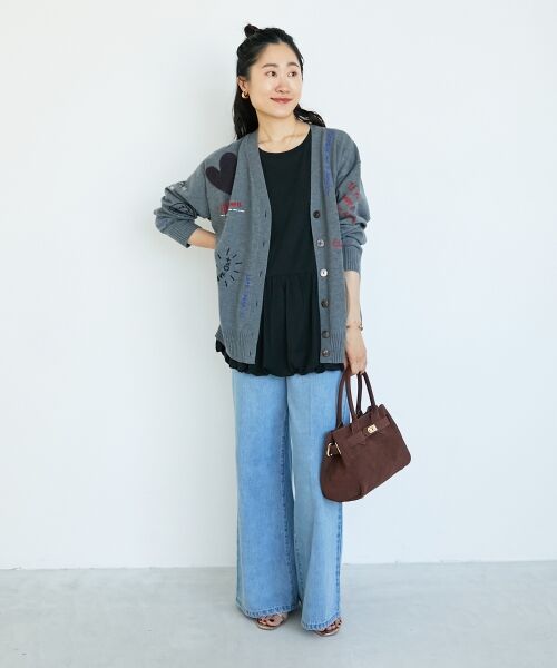 le.coeur blanc / ルクールブラン カーディガン・ボレロ | 《手洗い可能》TORRAZZO DONNA エンブロイダリーニットカーデ | 詳細29