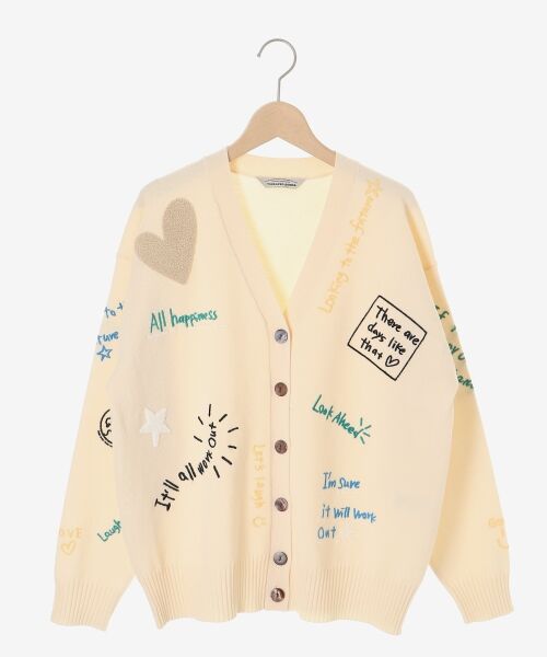 le.coeur blanc / ルクールブラン カーディガン・ボレロ | 《手洗い可能》TORRAZZO DONNA エンブロイダリーニットカーデ | 詳細3