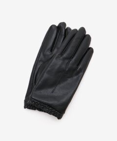 le.coeur blanc / ルクールブラン 手袋 | ギャザーフェイクレザーグローブ