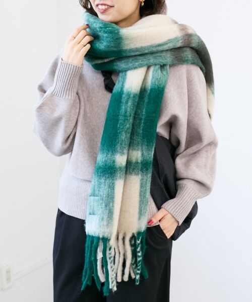 le.coeur blanc / ルクールブラン マフラー・ショール・スヌード・ストール | The Bagmatiカラーチェックストール | 詳細12
