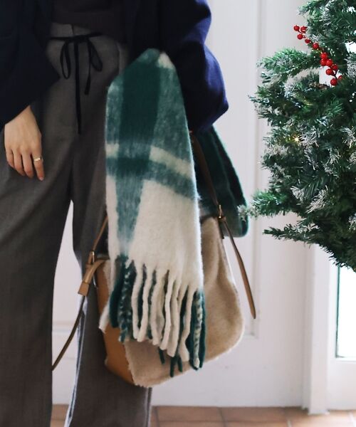 le.coeur blanc / ルクールブラン マフラー・ショール・スヌード・ストール | The Bagmatiカラーチェックストール | 詳細13