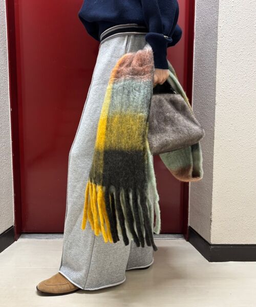 le.coeur blanc / ルクールブラン マフラー・ショール・スヌード・ストール | The Bagmatiカラーチェックストール | 詳細2