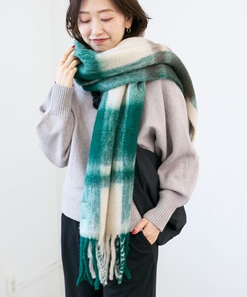 le.coeur blanc / ルクールブラン マフラー・ショール・スヌード・ストール | The Bagmatiカラーチェックストール | 詳細7