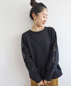 le.coeur blanc / ルクールブラン スウェット | 《WEB限定アイテム》カットワーク刺繍スウェット