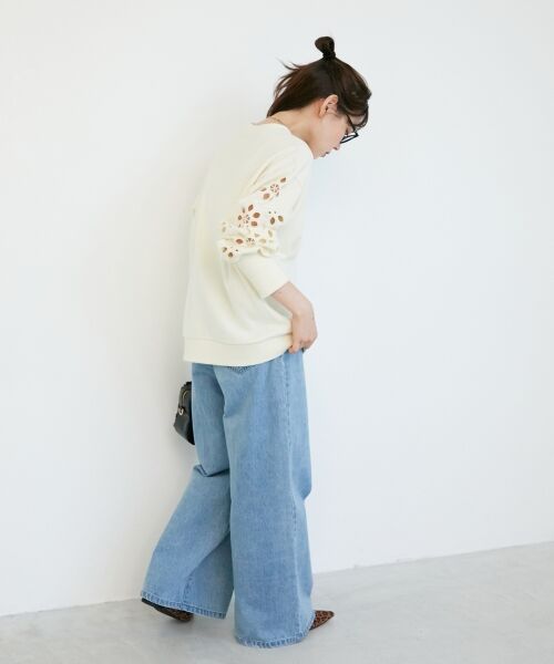 le.coeur blanc / ルクールブラン スウェット | 《WEB限定アイテム》カットワーク刺繍スウェット | 詳細11