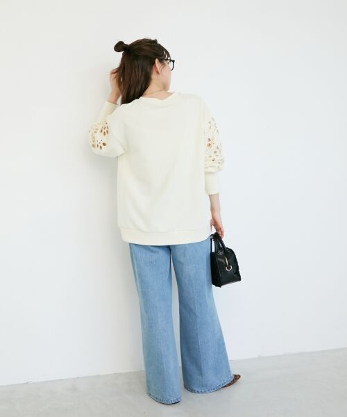 le.coeur blanc / ルクールブラン スウェット | 《WEB限定アイテム》カットワーク刺繍スウェット | 詳細12