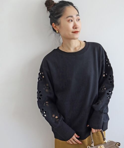 le.coeur blanc / ルクールブラン スウェット | 《WEB限定アイテム》カットワーク刺繍スウェット | 詳細15