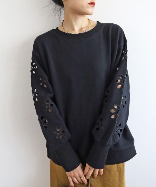 le.coeur blanc / ルクールブラン スウェット | 《WEB限定アイテム》カットワーク刺繍スウェット | 詳細16