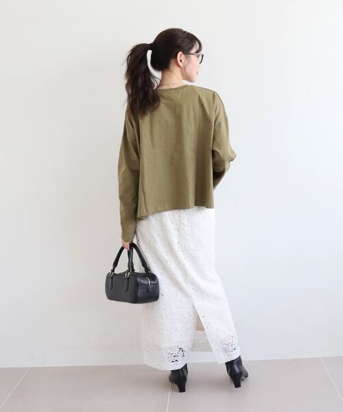 le.coeur blanc / ルクールブラン Tシャツ | 《WEB限定アイテム》カレッジロゴオーバーロンT | 詳細12